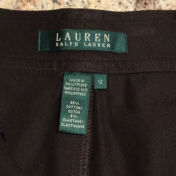 R. Lauren Brown Jeans. Size 12. Inseam: 29 inches. - Picture 5 of 5
